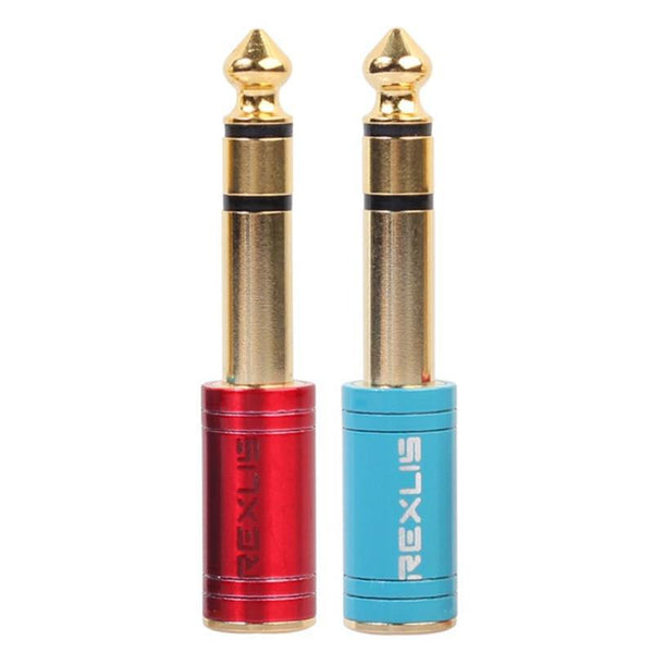 6.35mm 1/4 inch Male Dual Channel to 3.5mm 1/8 inch Stereo Female Audio Adapter Connector Converter for Headphone Microphone