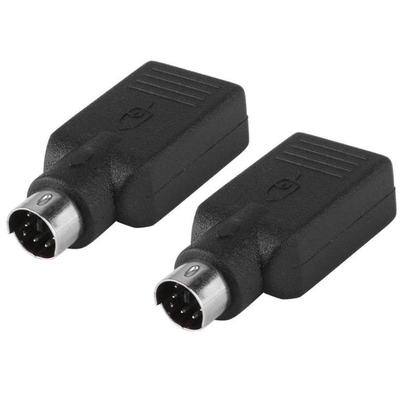 2Pcs PS/2 PS2 Male to USB Female Adapter Converter for USB Mouse High Quality Adapter
