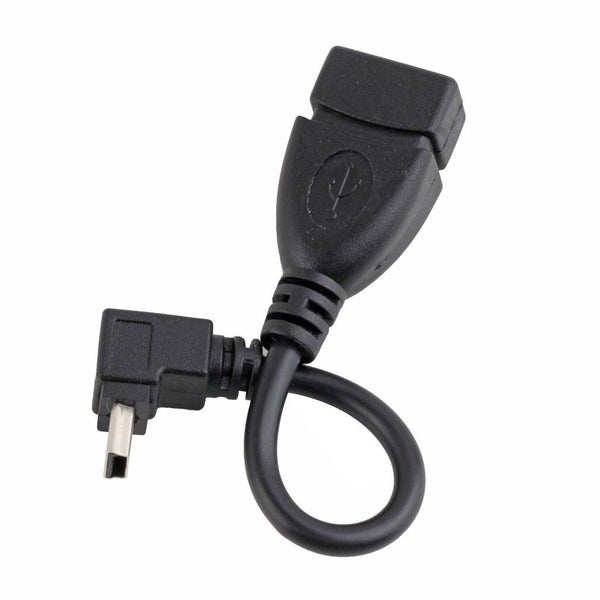 USB A Female to Mini 5P USB B Male Conversion Adapter OTG Cable Upwards