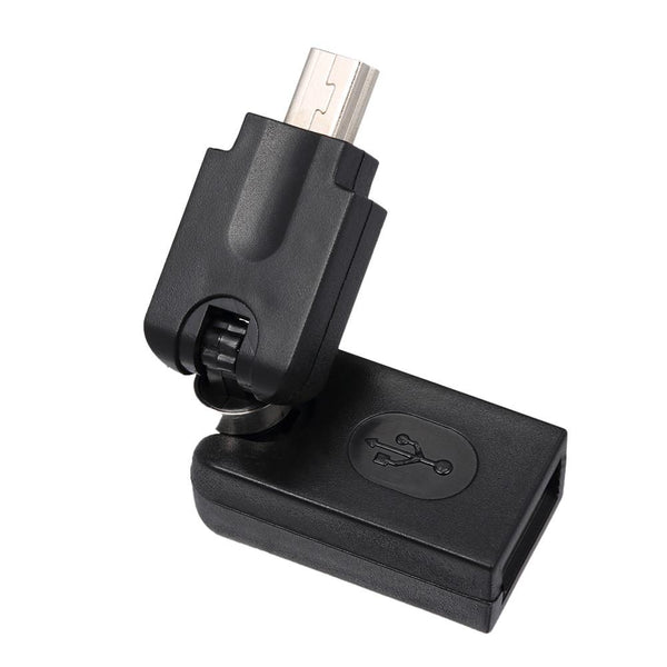 Vehicle-use OTG Adapter USB 2.0 Female to Mini USB 5Pin Male Converter 360° Rotatable 90° Foldable Convertor for U Drive Card Reader