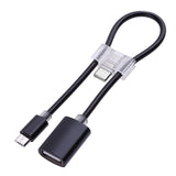 Aluminium Alloy Soft Tube 2 in 1 Micro USB+Type-C OTG Adapter Converter Cable Wire Cord for Android Phone USB Flash Disk