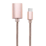 Aluminium Alloy Soft Tube 2 in 1 Micro USB+Type-C OTG Adapter Converter Cable Wire Cord for Android Phone USB Flash Disk