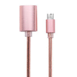 Aluminium Alloy Soft Tube 2 in 1 Micro USB+Type-C OTG Adapter Converter Cable Wire Cord for Android Phone USB Flash Disk