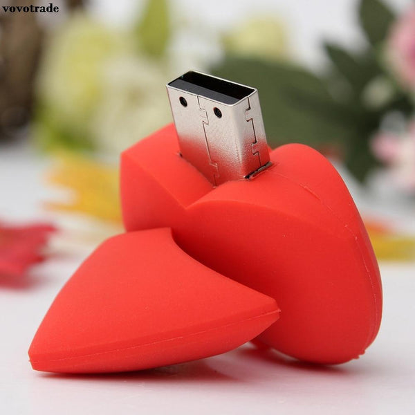vovotrade 2GB Love Heart USB 2.0 Metal Flash Memory Stick Storage Thumb U Disk PEN Super Mini Tiny flash drive cle stick