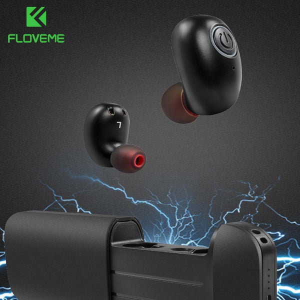 FLOVEME B5 Mini Bluetooth Earphone With Charger Box V5.0 TWS True Stereo Earbud Wireless Bluetooth Earphone Headset For Phone