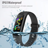 IP68 Waterproof Smart Bracelet  Heart Rate Monitor Blood Oxygen Fitness Tracker Smart Watch Men Wristband Multi Sport Smart Band