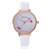 MINHIN Top Brand Luxury Watches Leather Watchband Maple Leaf Design Women's Watch Bracelet Smart Watches Gift
