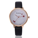 MINHIN Top Brand Luxury Watches Leather Watchband Maple Leaf Design Women's Watch Bracelet Smart Watches Gift