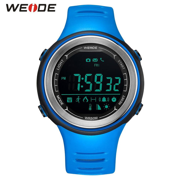 WEIDE Bluetooth Men Smart Watches Hombre Smartwatch Digital Waterproof Clock Android Phone  Relogio Blue Sport Unisex Watch