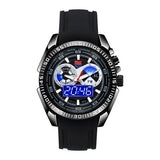 TVG Luxury Sport Watches Digital Watch Man Dual Display Japan Quartz Silicone Watch strap Date Day Week Military Wrist Watch