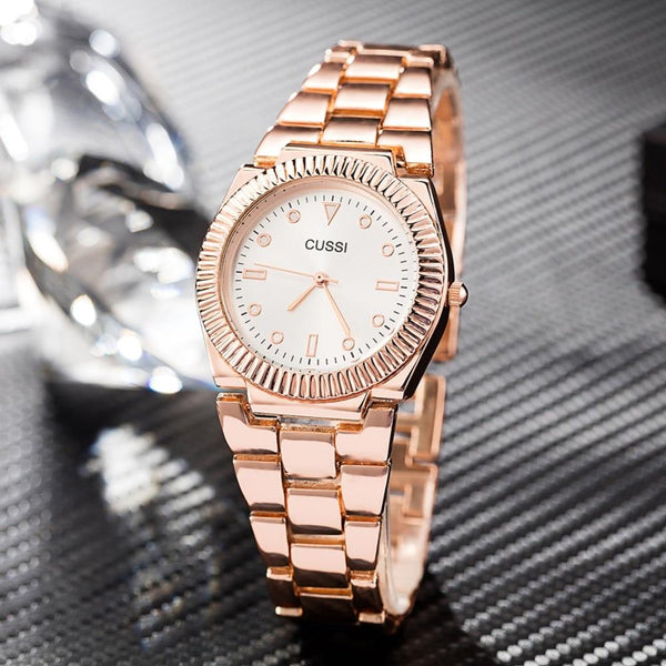 Hot sale Women Watches Cussi Brand Stainless Steel Smart Bracelet Dress Quartz-watches Japanese Movement Gold/Rose gold/Silver